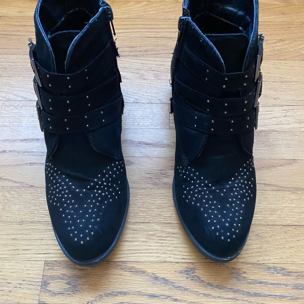 Black Studded Ankle Boots
